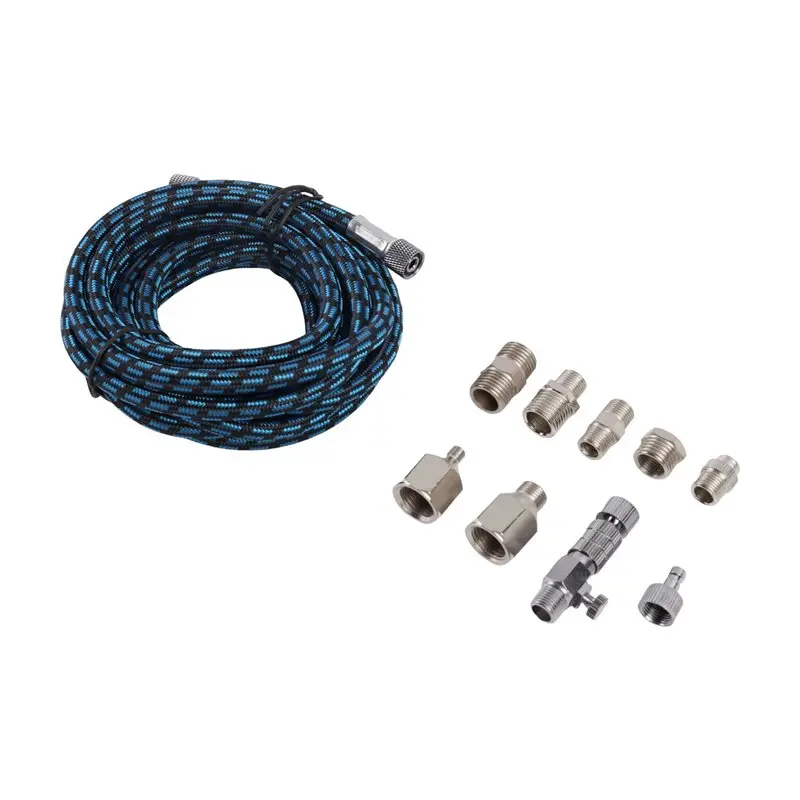 ABAE-Airbrush Kit Includes 10Ft Nylon Braided Hose 1/8