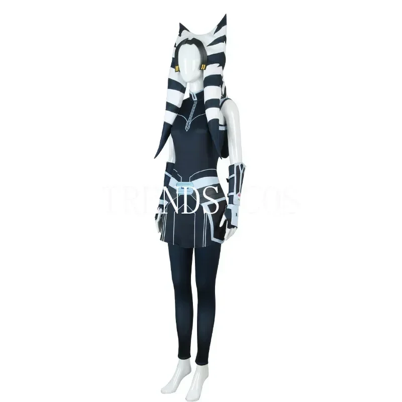 The Mandalorian Ahsoka Cosplay Costume Clone Wars Ahsoka Tano Jumpsuit Hat Superhero Outfits for Halloween Comic Con