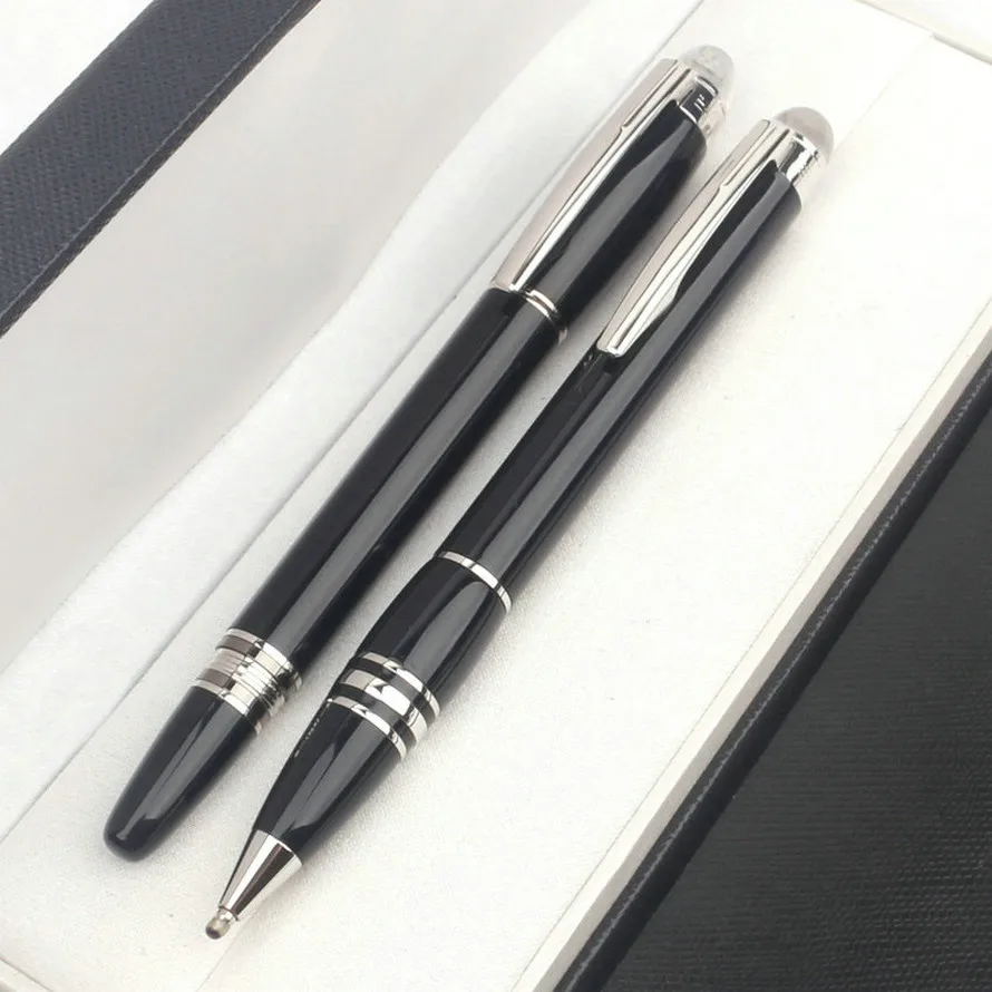 2015 مجموعة خاصة متعددة MB الراتنج الأسود رقعة الشطرنج كريستال Sta Rollerball جل قلم حبر جاف مكتب مع المسلسل