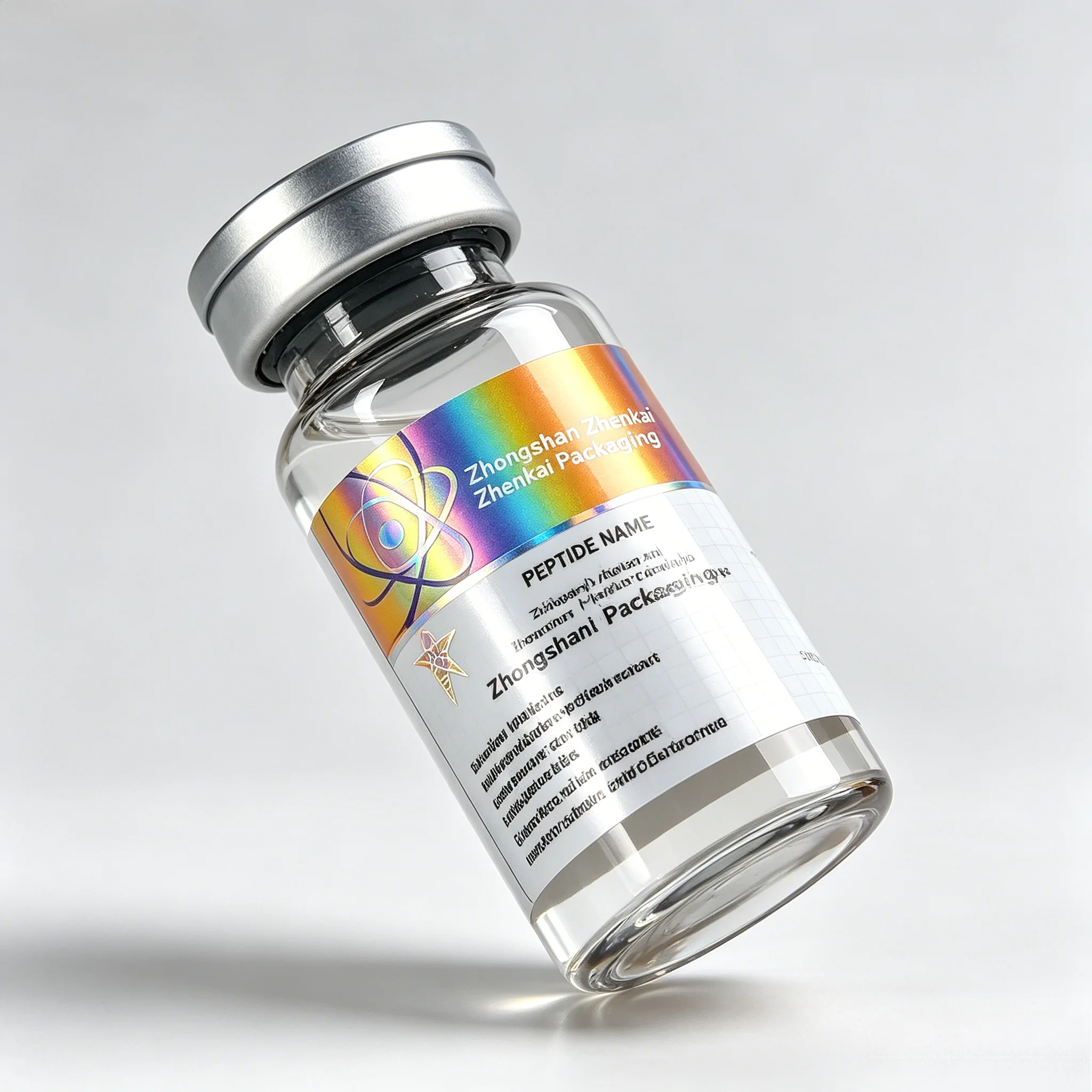 Custom Printed Roll Waterproof Vinyl Tags,Factory Wholesale Logo Labels for MG Serum Vials & Peptide Gift Boxes