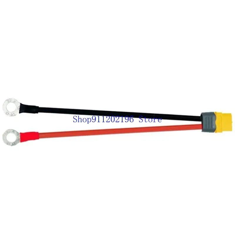P82A XT60 to O Rings Terminal Cable 12AWG XT60 Extension Cord for LiBattery Solar Portable Power Stations Secure Connection