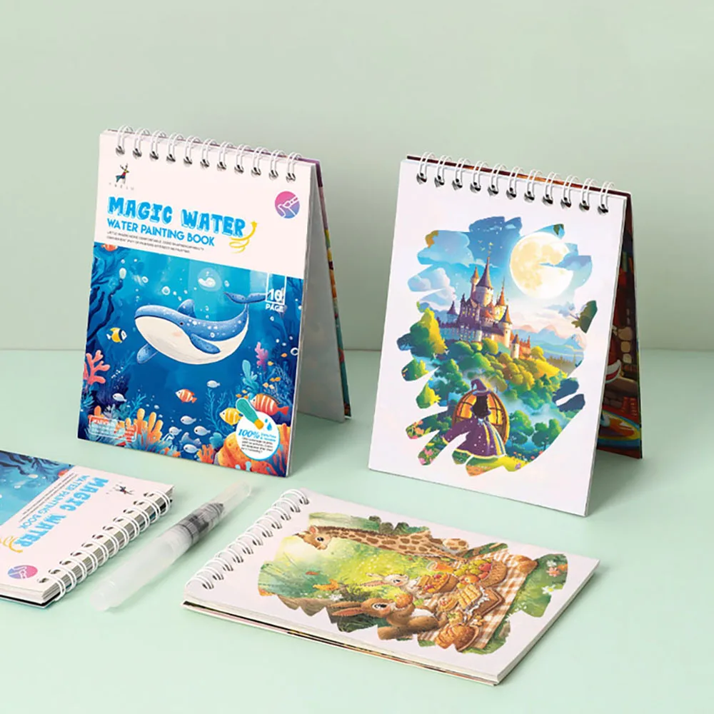Magical Water Drawing Notebook Repeatedly Graffiti Clear Water Puzzle Handicraft Student Drawing Notebook