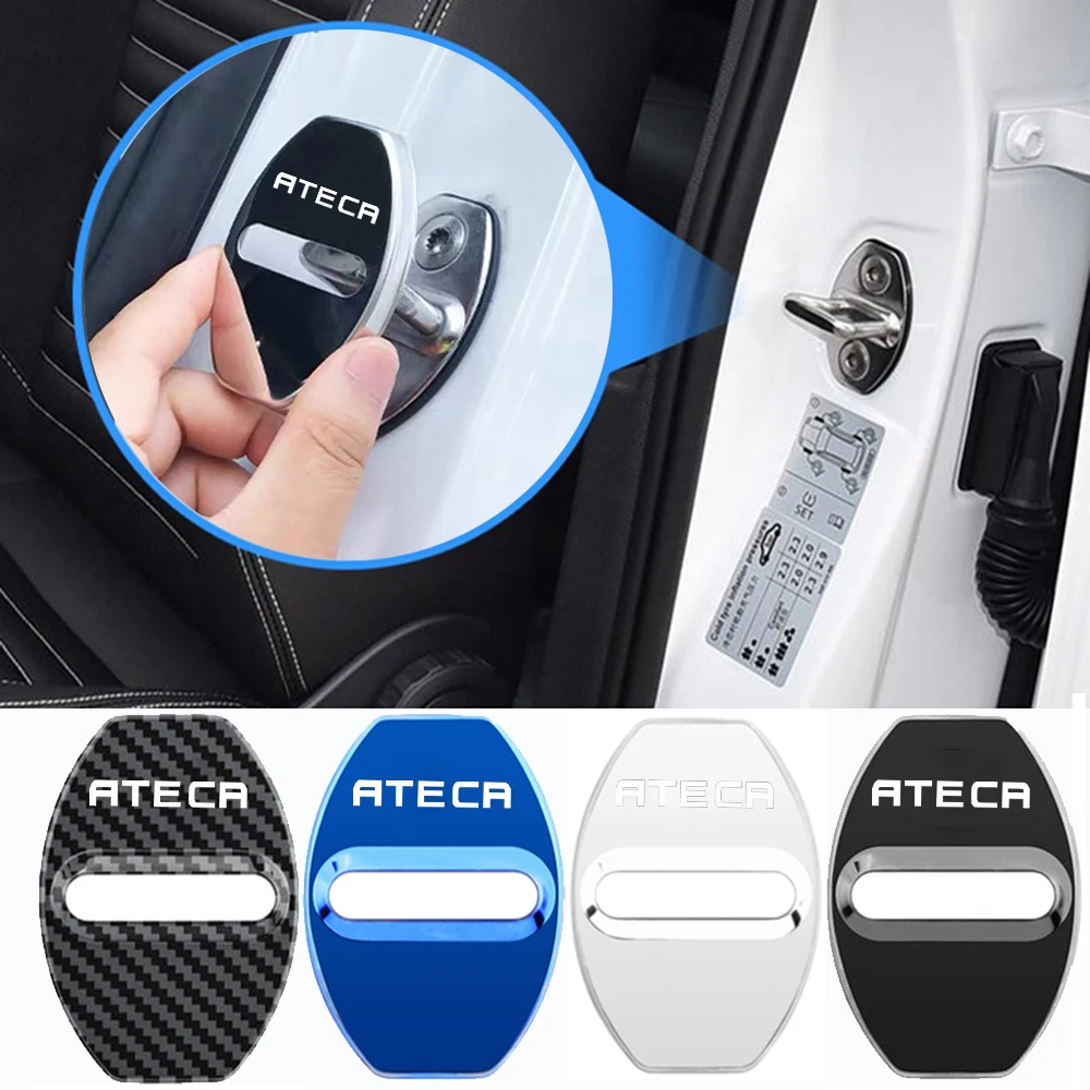 4pcs Car Door Lock cover Protective Buckle case for Seat Ateca Car Styling AccessoriesCar Styling Goods Auto Accessories