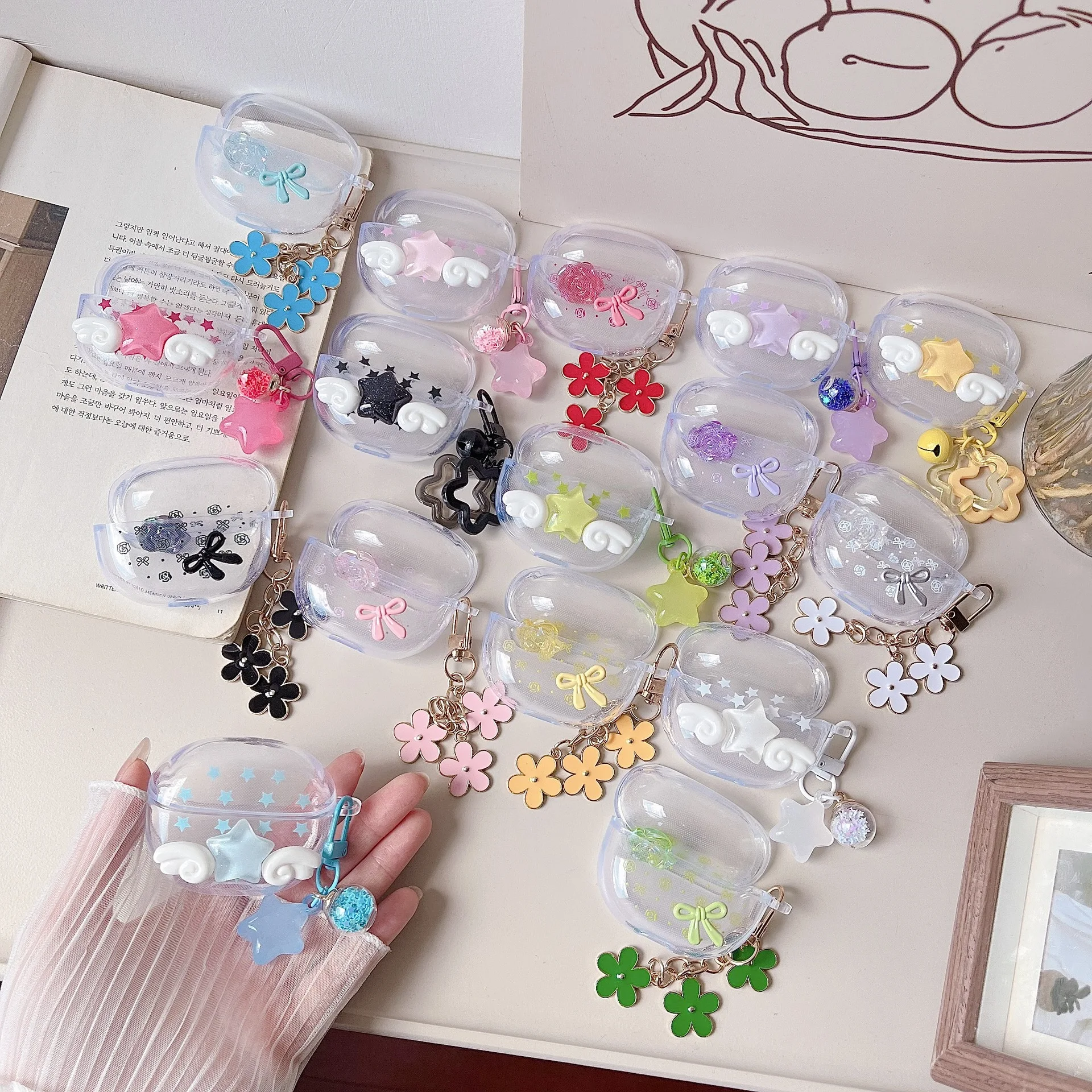 Cute-Flower-TPU-Case-For-HUAWEI-FreeBuds-7-Soft-Protective-Cover-Shockproof-Anti-Scratch-Wireless-Earphone-Skin-With-Keyring