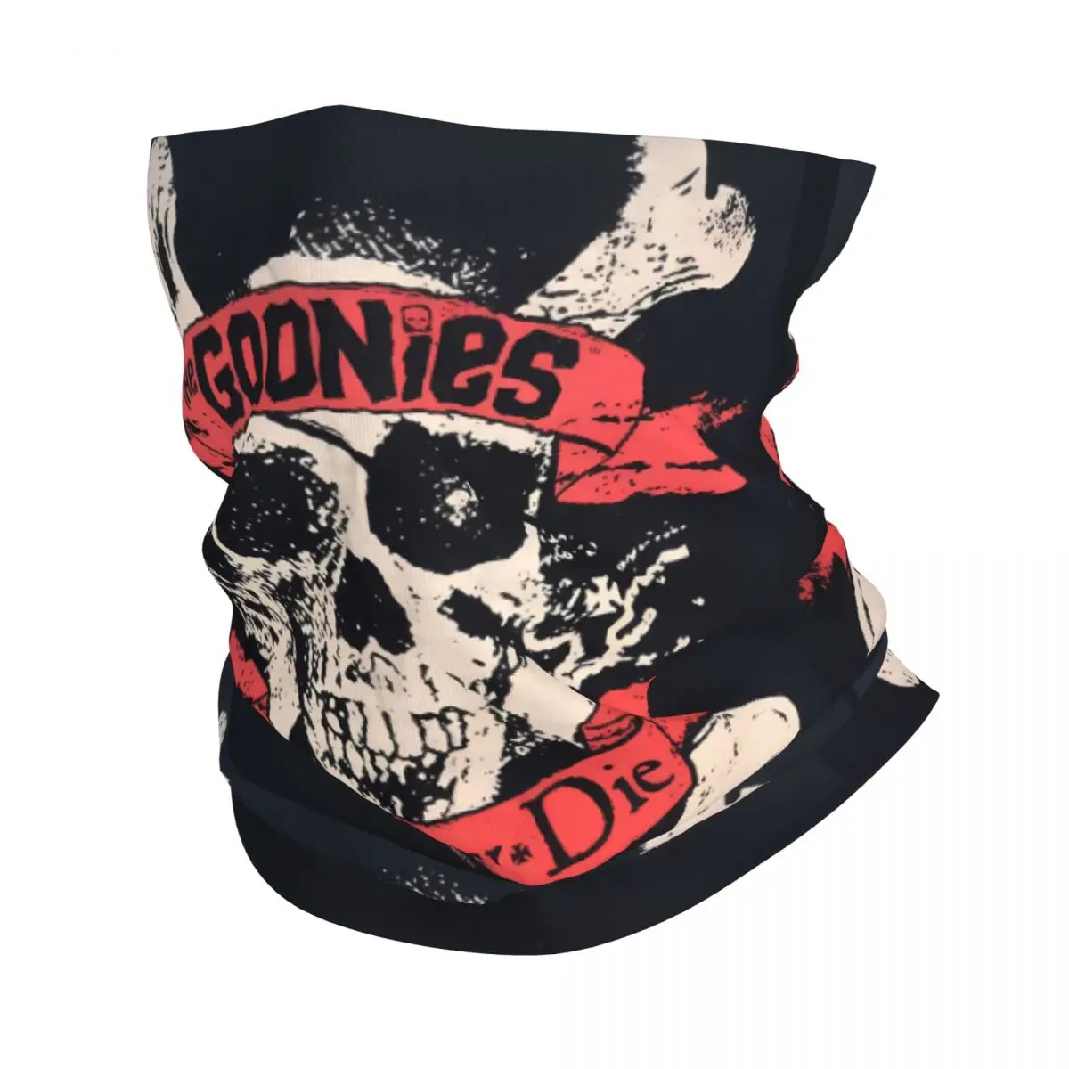 Vintage Skull Pirates Never Say Die Thin Bandana Neck Gaiter Vintage Skull Pirates Never Say Die Wrap Scarf Headband Neck Cover