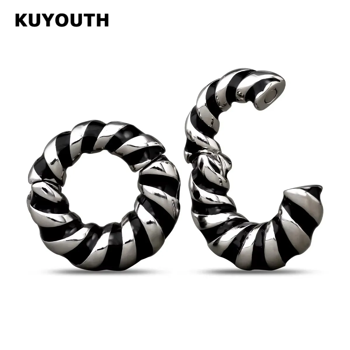 

KUYOUTH Copper Ear Weight Twist Expanders - 2PCS/Set Safe Material Ear Stretchers Trendy Body Piercing Jewelry