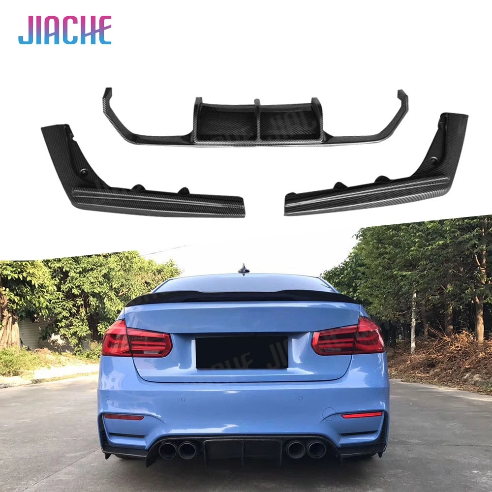 ABS Material Rear Bumper Diffuser Splitters for BMW 3 4 Serises F80 M3 F82 F83 M4 2014-2019 Auto Car Decoration Spoiler