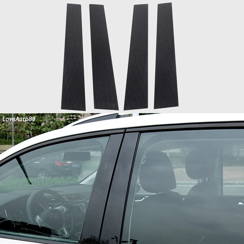 Car Body Middle Column Side Cover Frame Trim Sticker Exterior Window Frame for VW Touran 2018 2019 2020 Accessories