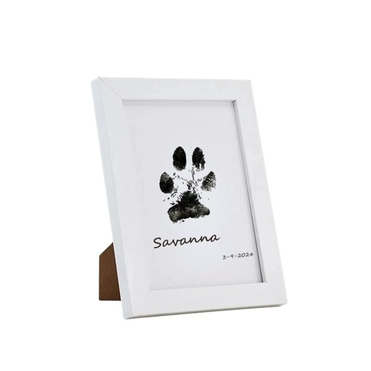 AT13 New Pet Handprint & Footprint Kit for , Dog Paws Print Pad Kit, Clean Touch Ink Pad for Pets with Frame