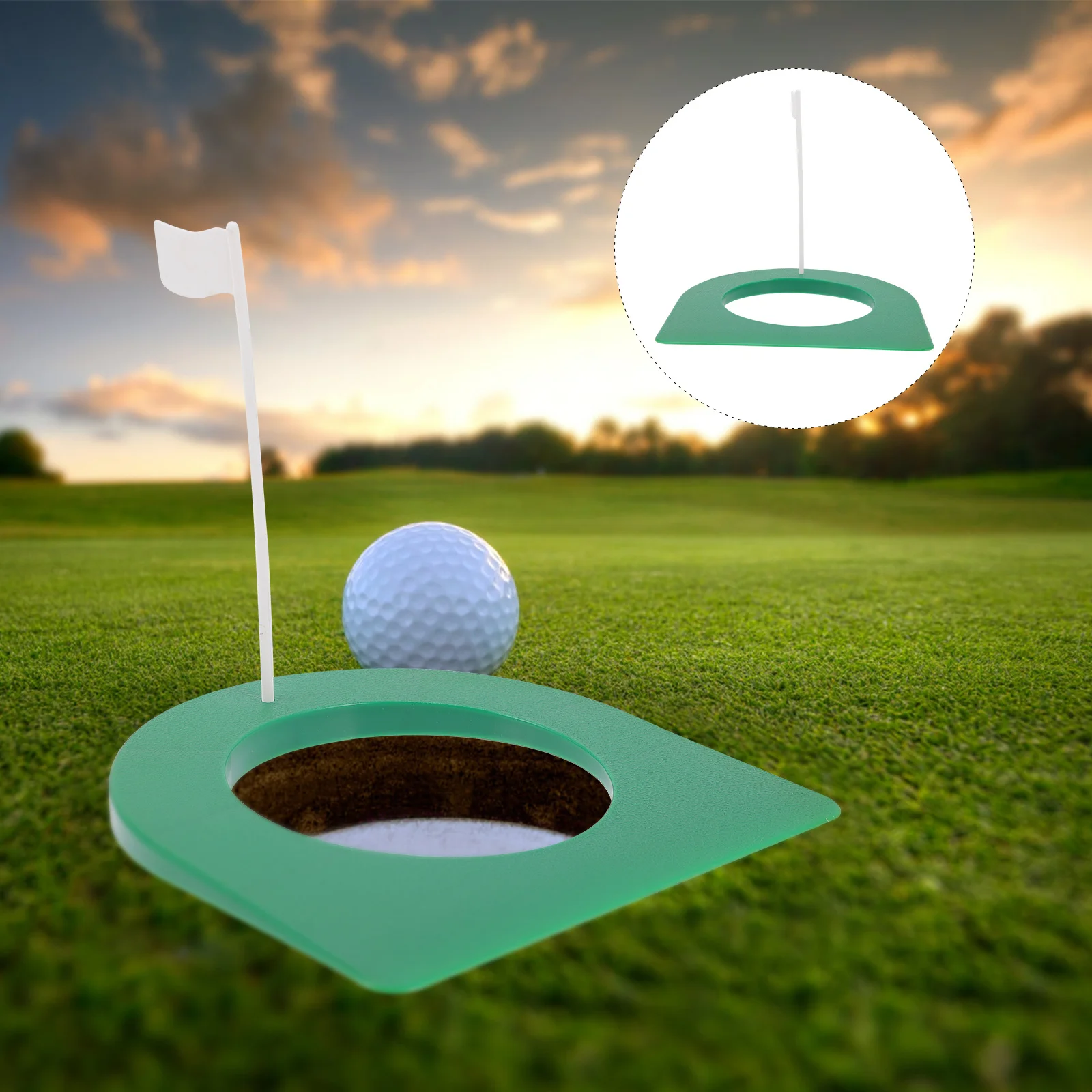 مجموعتان من أكواب البلاستيك لتدريب الجولف، تصميم مدمج محمول لفتحة الممارسة الداخلية والخارجية، أداة مضرب خفيفة الوزن #1