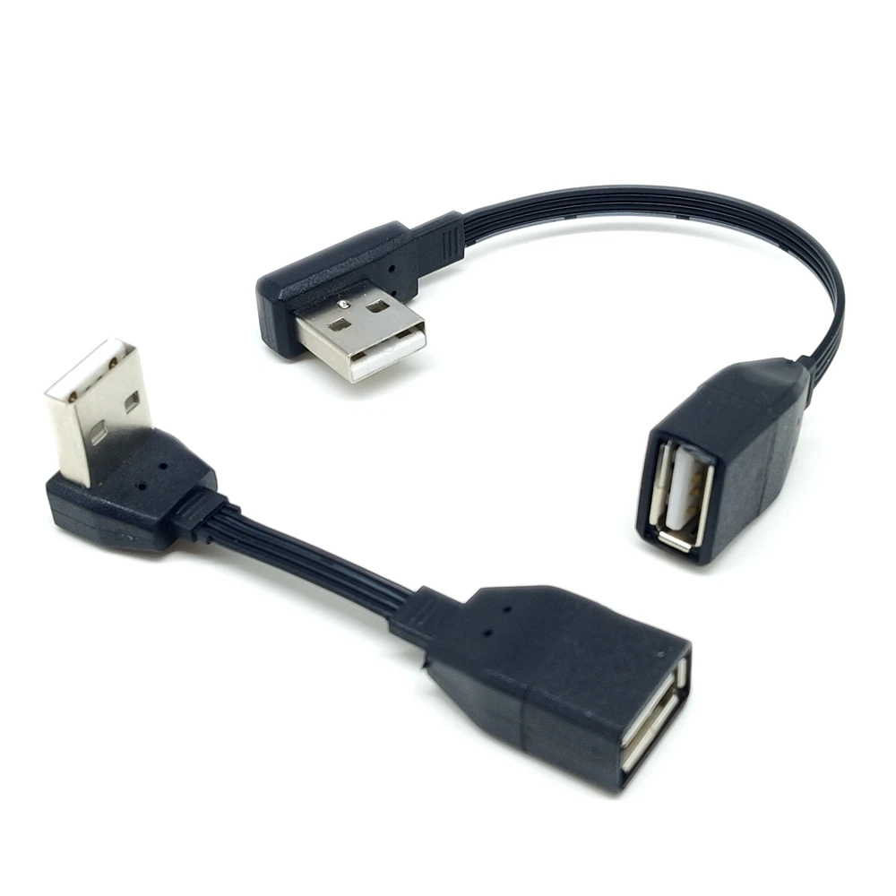 5cm- 1M 90 degree Type-ONE Port USB Panel Mount usb2.0 Male to Female Extension Cable with screw hole lock connector built-in
