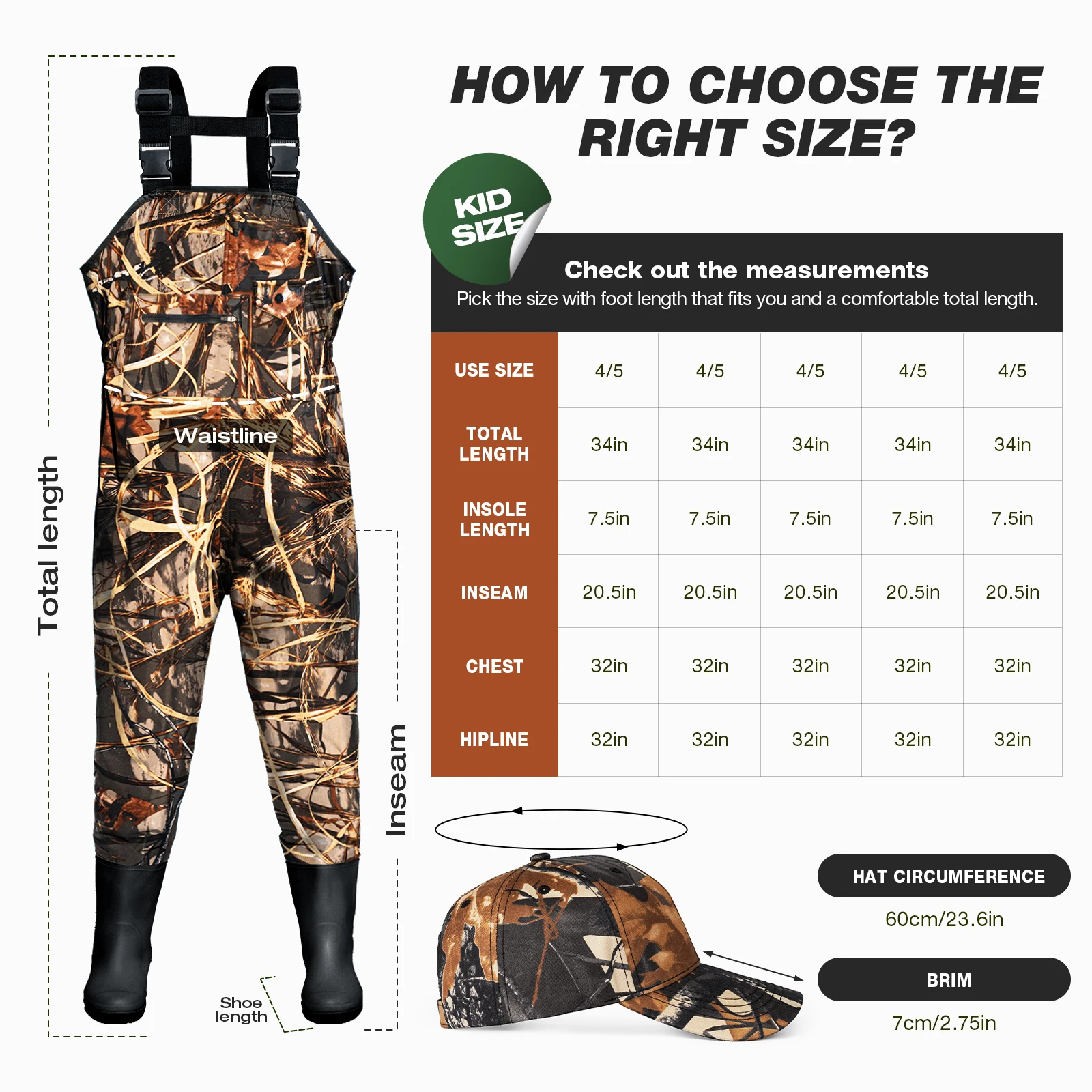 ชุดเสื้อกันน้ำลายพรางใบไม้พร้อ - Fishing Waders บทวิจารณ์และราคา