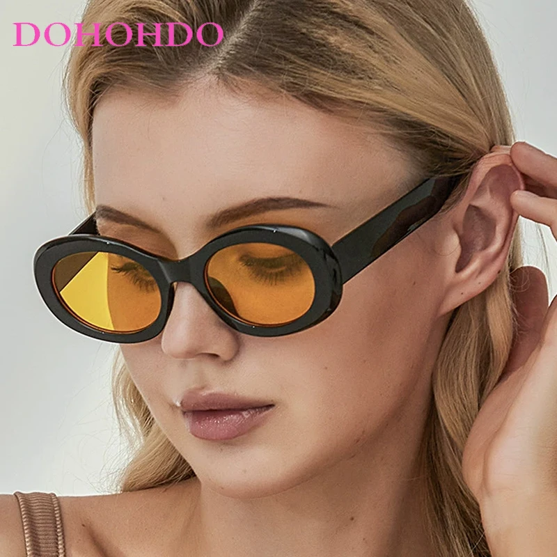 

2025 Vintage Cute Small Oval Sunglasses Women Luxury Brand Designer Men Sun Glasses Retro Travel Decorative Glasses Ladies UV400