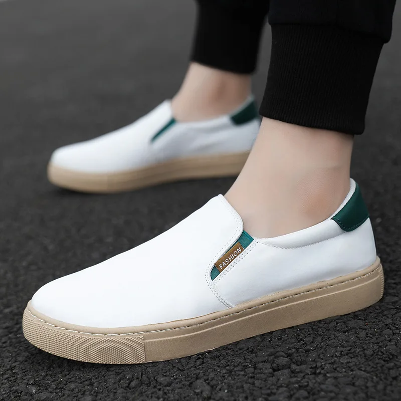 Canvas Shoes Men Loafers Cool Young Man Street Green Shoe Breathable Non-slip Male Summer Casual Flat Slip-on Plus Size Footwear