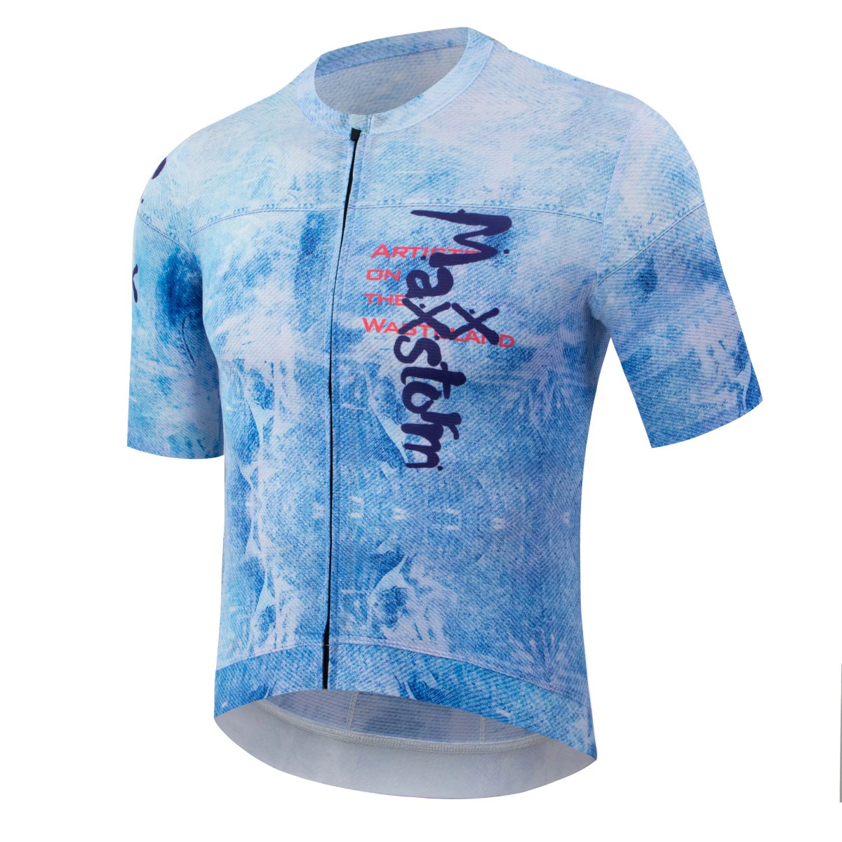 

Maxxstorm Men's Cycle Jersey Shorts Sleeve Bike Tee Tshirt Top with 3 Rear Pockets MTB Road Bike Quick Dry