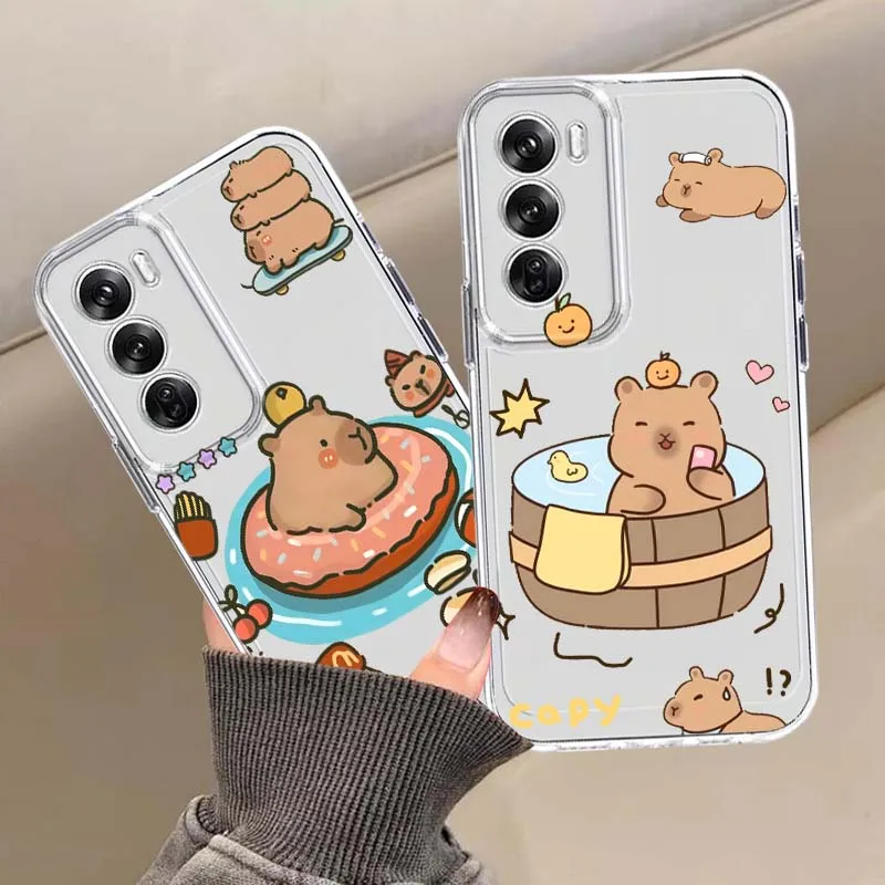 

Cartoon Bear Funny For OPPO A11 A16 A55 A56 A57 A72 A52 A73 A74 A54 A76 A78 Find X5 X6 X7 Ultra Pro 5G Transparent Phone Case