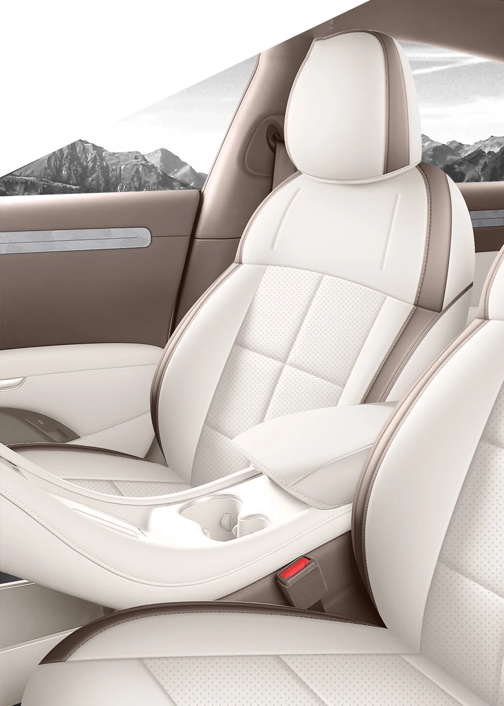360 Degree Full Cover Custom Car Seat Covers For Ssangyong Rexton 2011 Premium NAPPA Leather Luxury Interior Accessories