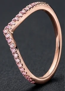 Multi Tone V Shape Stackable Thin Band Rings Mix Enamel Pink Blue Clear Zircon Plain Stack Ring Set Dainty Daily Matching Weddin