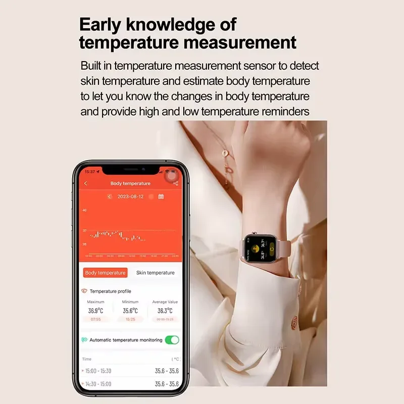 Nuovo Salute Glance Smart Watch ECG Lipidi nel sangue Acido urico Ossigeno nel sangue Frequenza cardiaca Temperatura Sport Chiamata BT Salute Smart Watch