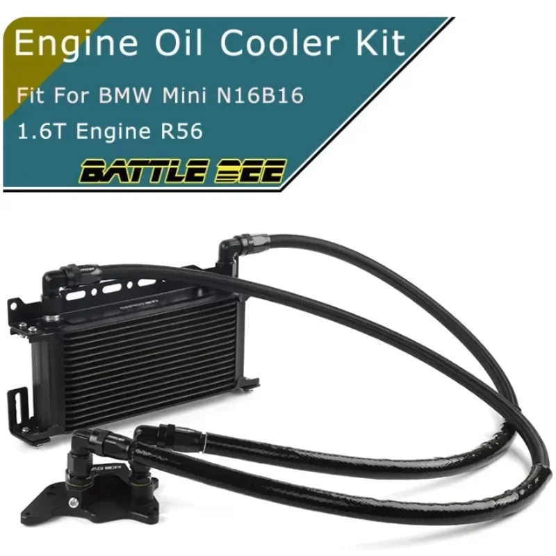 

Car Engine Oil Cooler Kit Fit MINI R56 N14B16 1.6T BMW Series Oil Filter Sandwich Adapter Radiator Oil Cooler Adapter BB-OCK-105