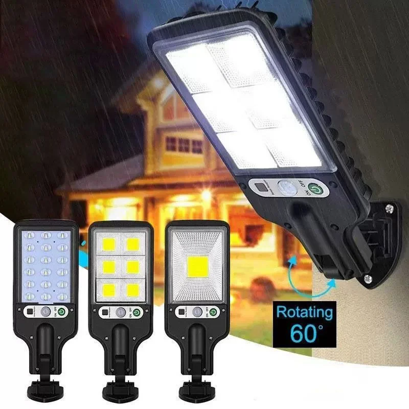 

Solar Outdoor LED Wall Light with Human Body Waterproof 3modes Induction for Garden Terrace Garage Courtyard and Street Lighting