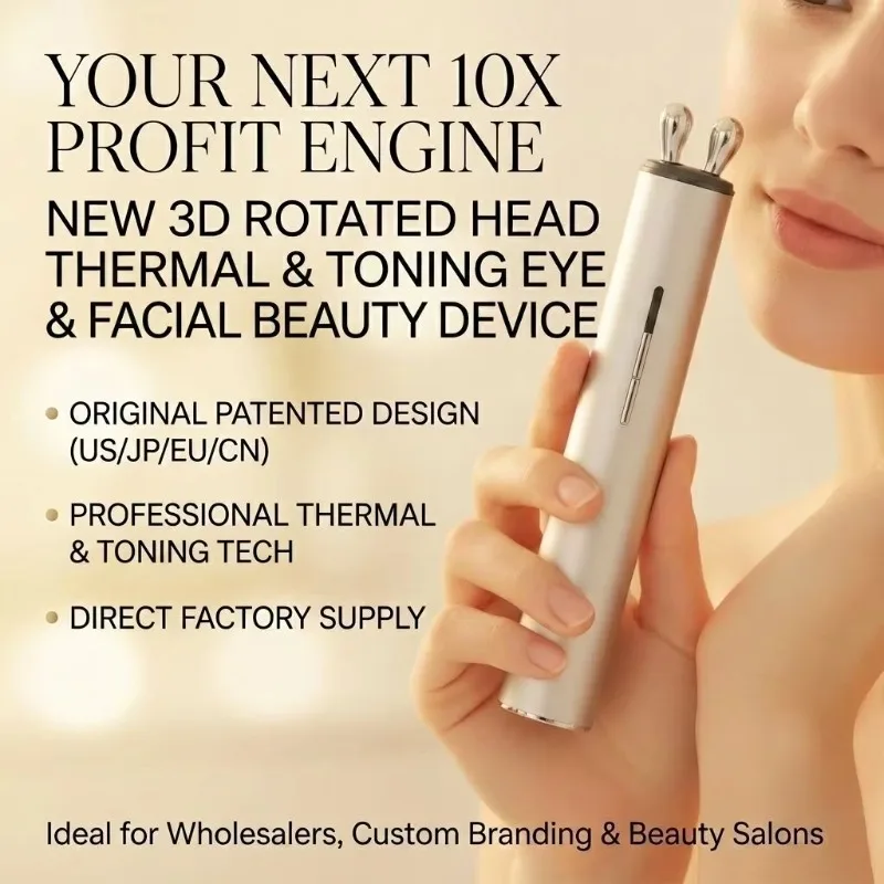 Skin-friendly Steel Jawline Sculpting Roller Patented 3D Rotating Design Dual-Area Facial Shaping Massager