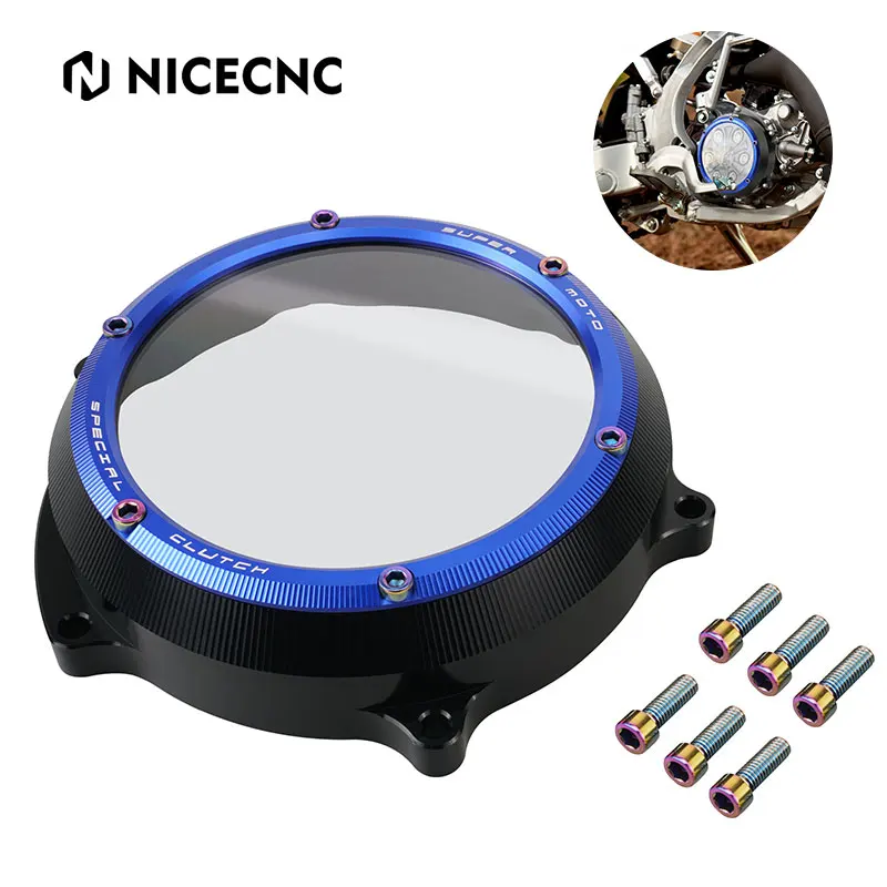 

NICECNC For YAMAHA YZ250F YZ 250F 250 F YZF 2019-2021 2020 Clear Clutch Cover Protector Guard Motocross Aluminum Accessories