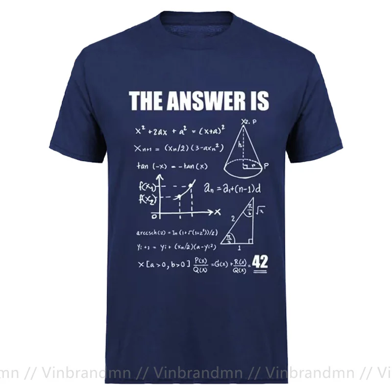 The answer to life the universe and everything 42 Gift T shirts men Douglas Adams Hitchhikers Guide To The Galaxy Men's T-shirts