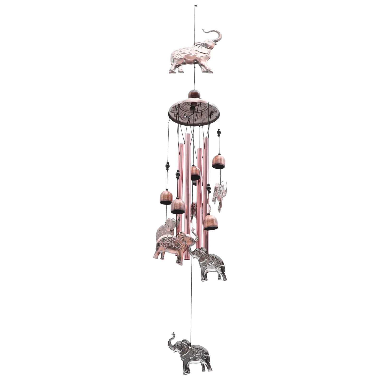 

1Pcs Elephant Wind-Bell Vintage Bronze Pendant Cartoon Shape Home Decor Hanging Clear Sound Gift for Women