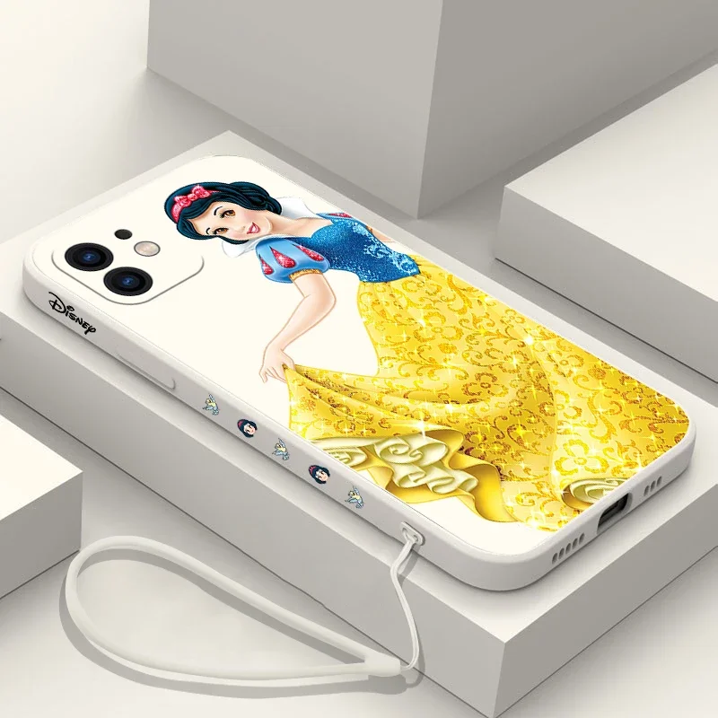 Disney Snow White Jasmine Phone Case For iPhone 15 14 13 12 11 Pro Max Mini X XR XS MAX 8 7 Plus Liquid Silicone Cases Cover