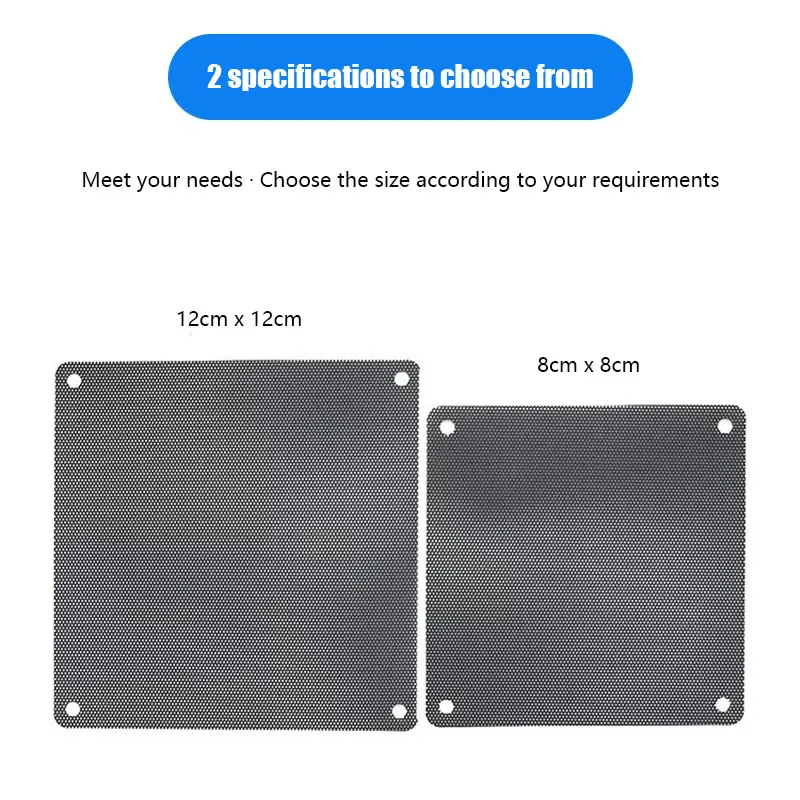 8/12cm Fan Dust Cover, Computer Case, Host Cooling Fan, Filter Screen, Protective Screen, Screw Hole