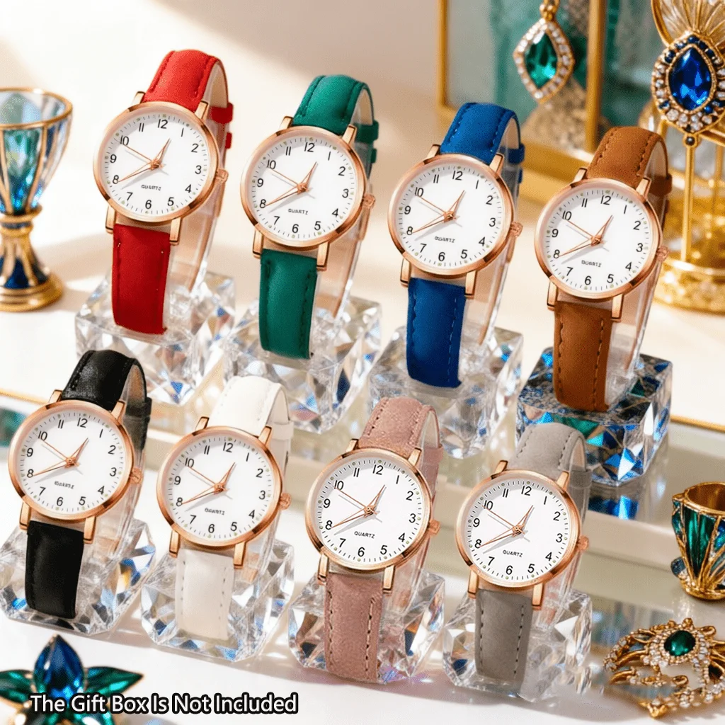 8-piece Women's Elegant Small Quartz Watch Set, Multi-color Combination Set, Suitable for Daily Wear, Parties, Valentine's Day