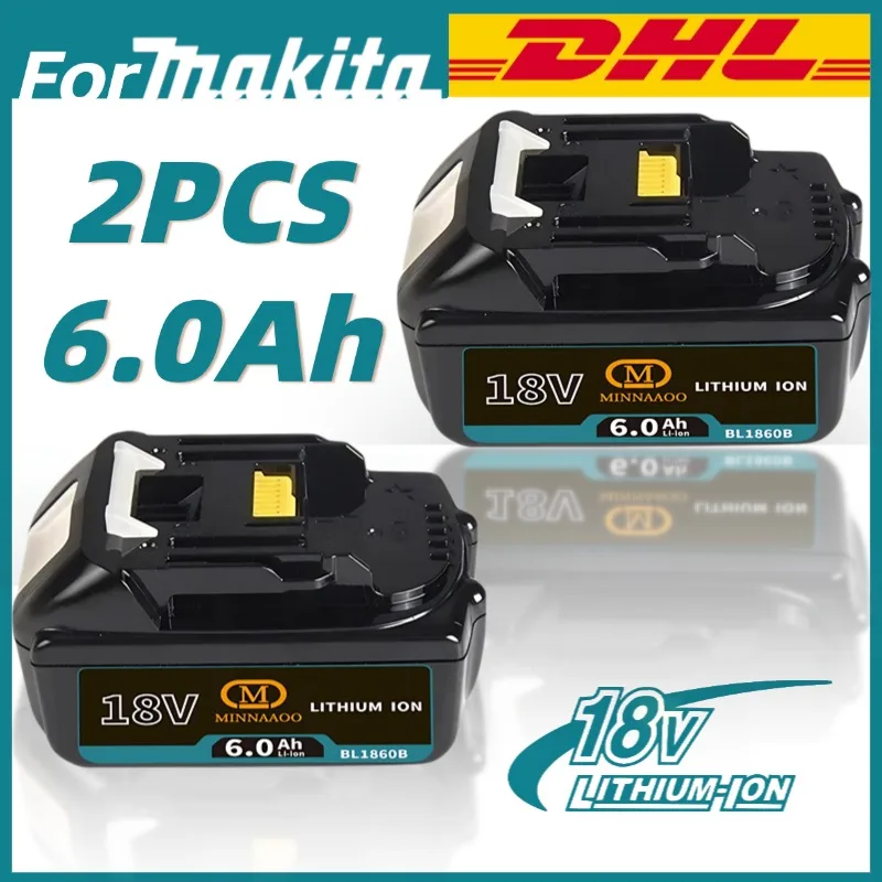 

100% Original For Makita 18V Battery 5Ah/6Ah Rechargeable, Replacement for BL1860B BL1850 BL1840 for Makita Tool Batteries