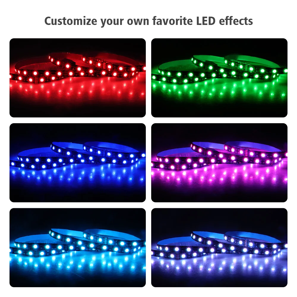 Bande lumineuse de jeu LED RGB 1 à 2/3, Kit séparateur pour carte mère 12V Aura Sync 4 broches, rétro-éclairage LED, décor de boîtier d\'ordinateur