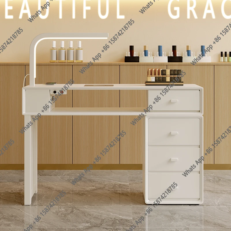 

Sm Italian Aesthetic Manicure Table With Drawers Portable Trendy Modern Manicure Table With Chairs Set Design Mesa Furniture