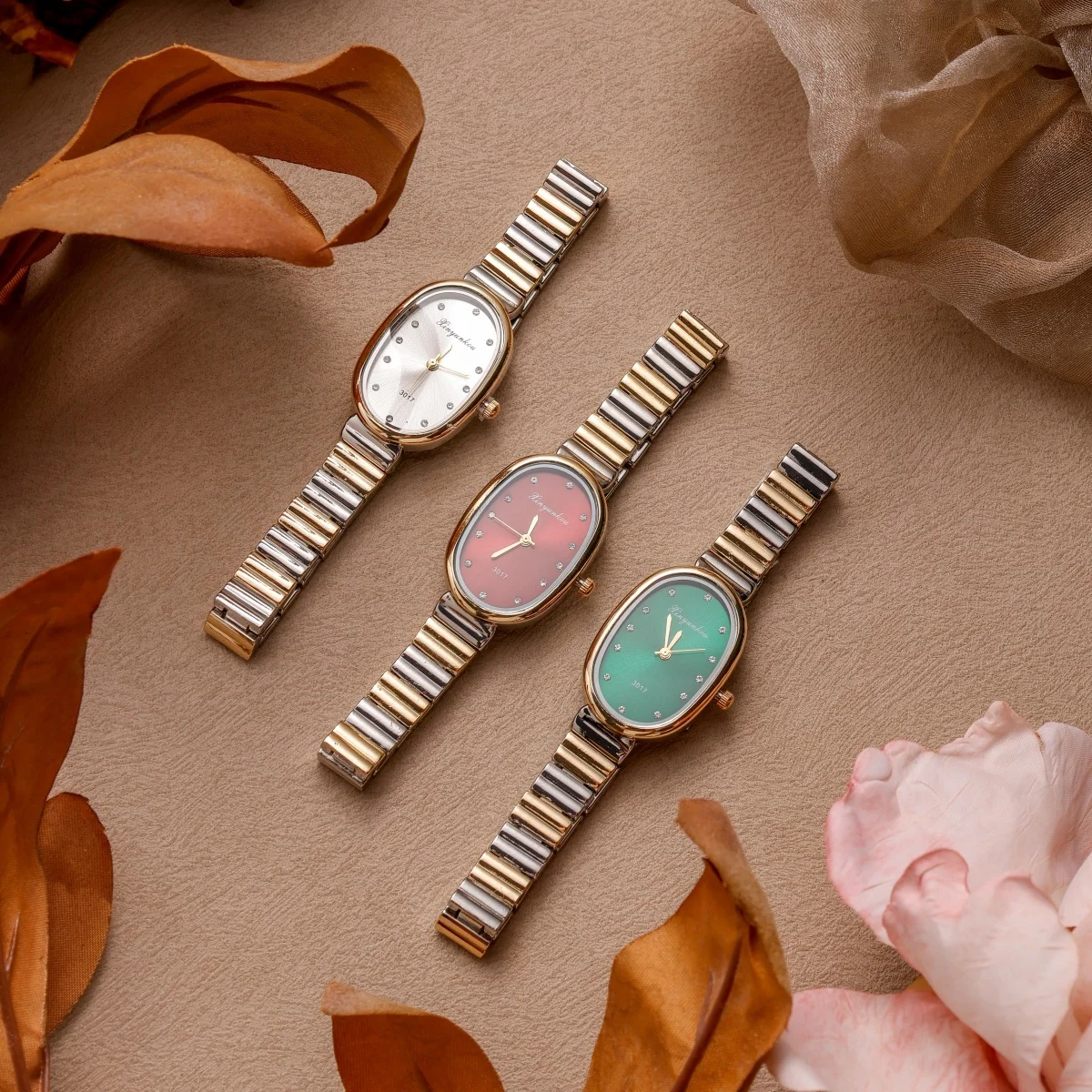 

Шикарные женские часы, винтажный овальный циферблат, ремешок для часов из цинкового сплава, стильный дизайн, подарок на День святого Валентина, Рождество и день рождения