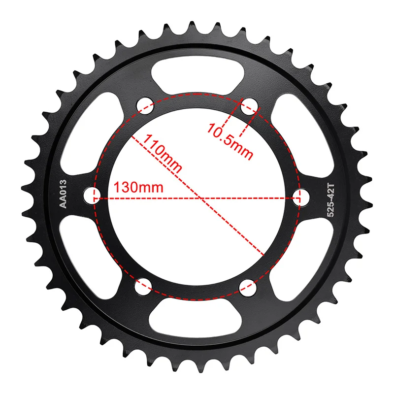 525 42T 16T Front Rear Sprockets for Yamaha MT-07 MT07 MTN690 20-24 MT-10 MT10 SP MTN1000 22-24 YZF-R7 YZFR7 YZF690 2022-2024
