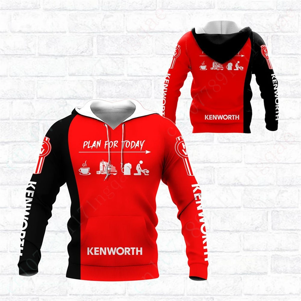 Kenworth-Hoodies unissex de impressão 3D com zíper para homens e mulheres, moletom casual, pulôver Harajuku, top Essentials, roupas anime