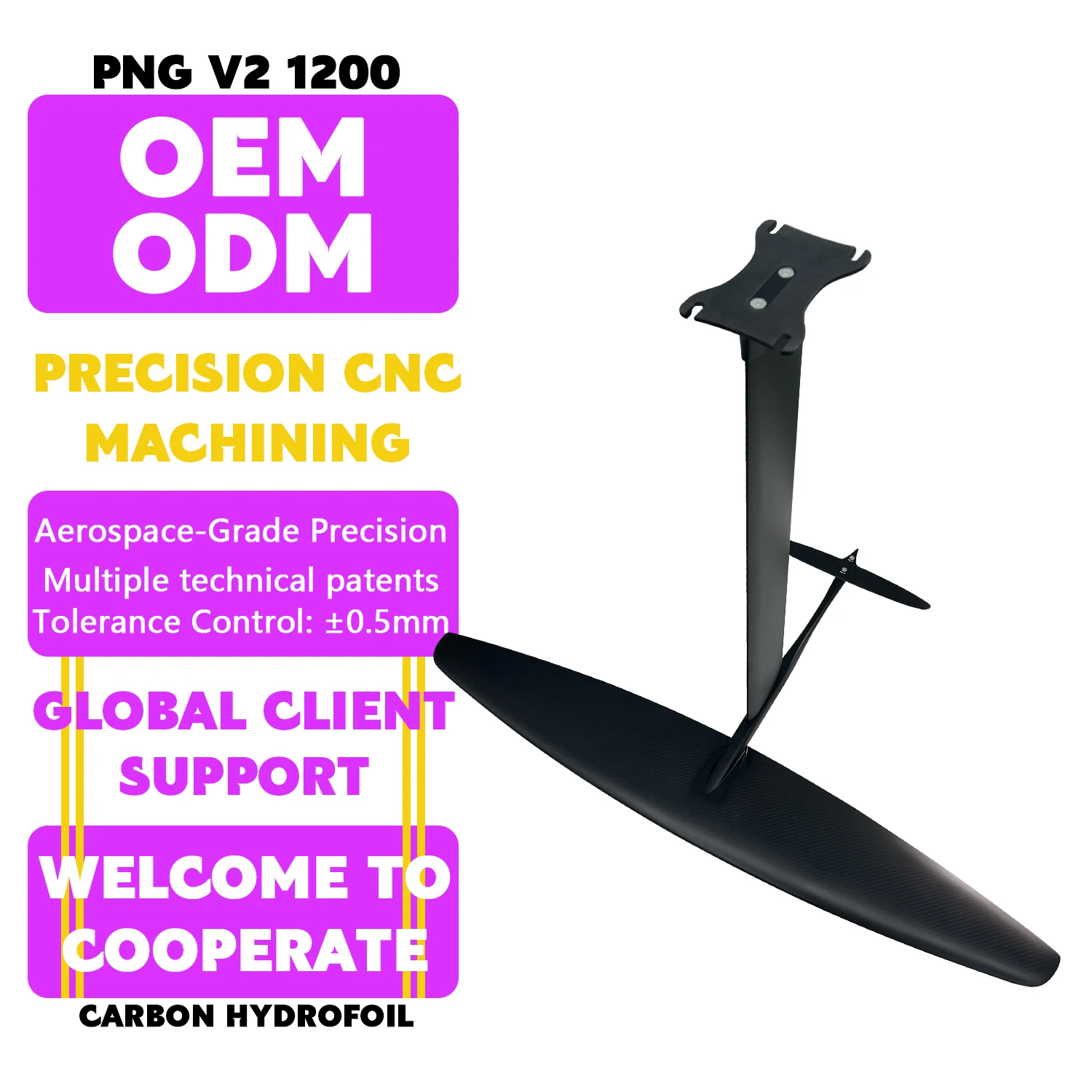 

PNG 1200 V2 HM Carbon Mast Pumping SUP Paddle Board Kite Wing Surfing Efoil Wave Surfboard Waterplay Sup Paddle Foil Hydrofoil