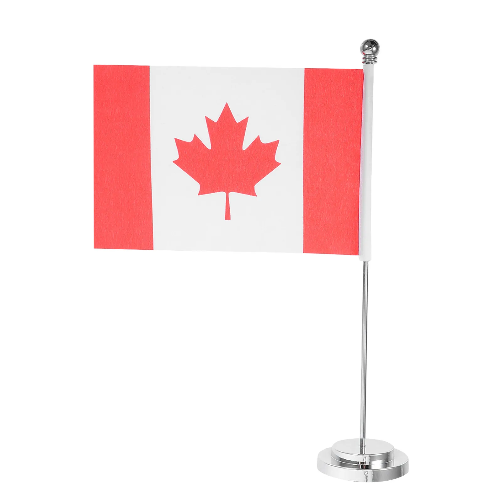 Desktop Canada Flag Mini Standable National Flag Small Size for Office Table Decoration Maple Leaf Design Festive Centerpiece