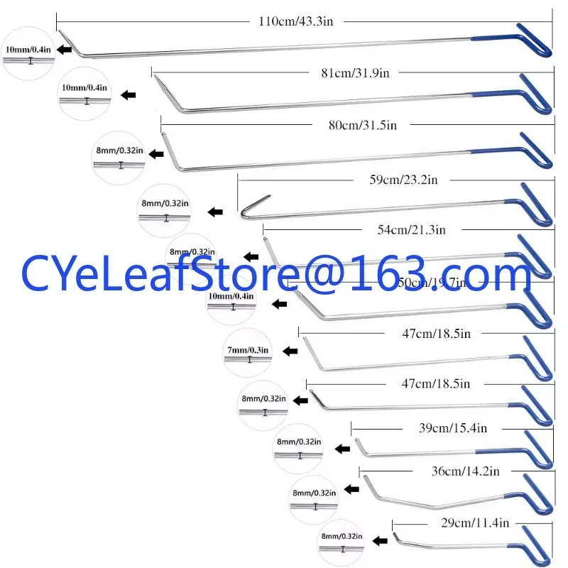 Professional PDR tool for bridge removal, circuit board, pump wedge hook, push rod, car removal