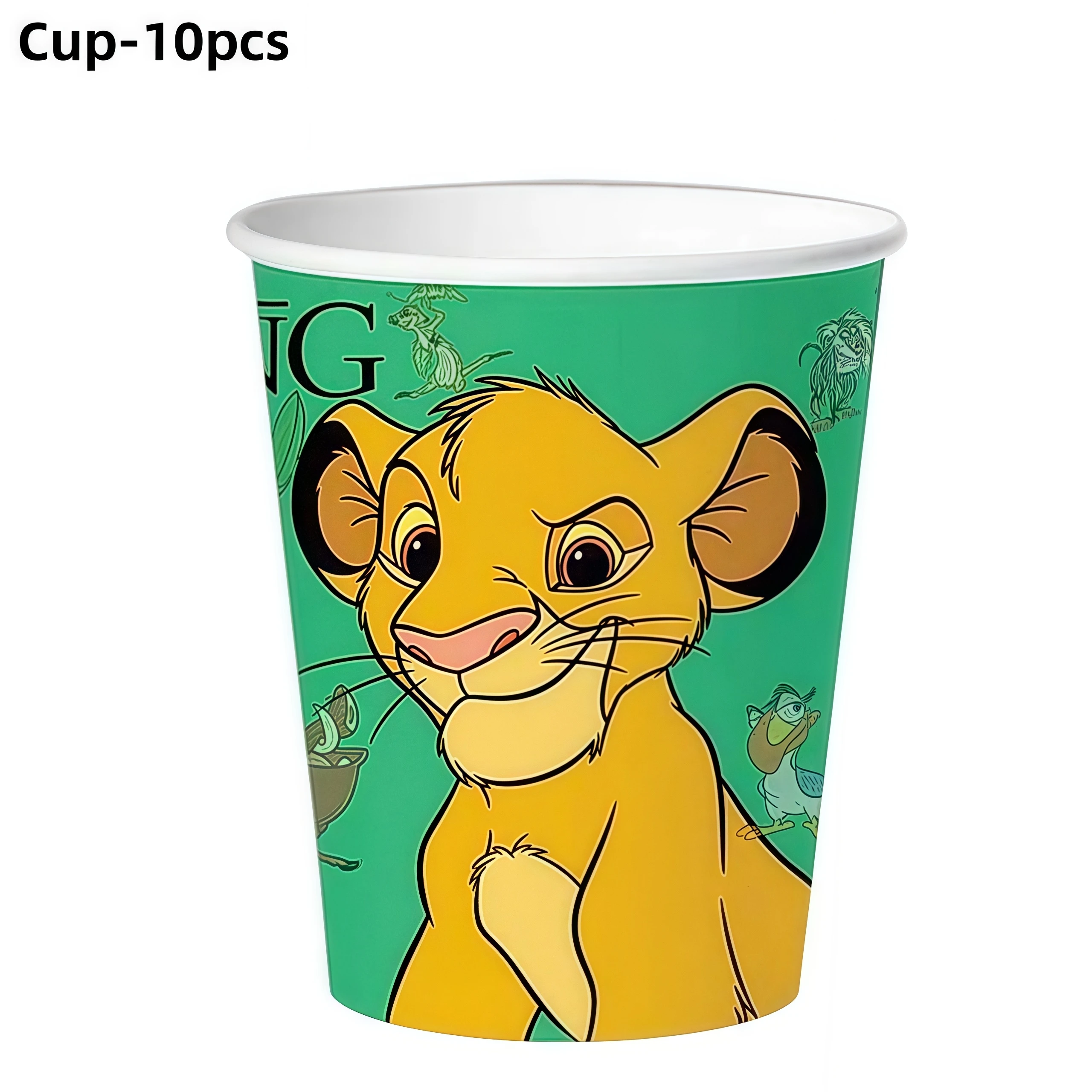 König der Löwen Simba Geburtstagsdekoration Partyzubehör Cartoon-Becher Teller Servietten Tischdecke für Kindergeburtstag Geschenk Babyparty – Detail 33