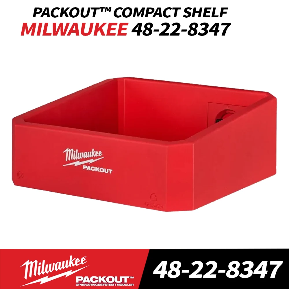 

Milwaukee 48-22-8347 PACKOUT™ Compact Shelf Load Bearing Deposit Container Case Convenient Style Goods Shelves MILWAUKEE Tools