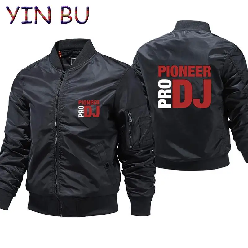 Pioneer Pro DJ zipper Thick Winter Motorcycle Windbreaker Men's Bomber Jacket Pilot Military race coat Parkas Clothes plus size