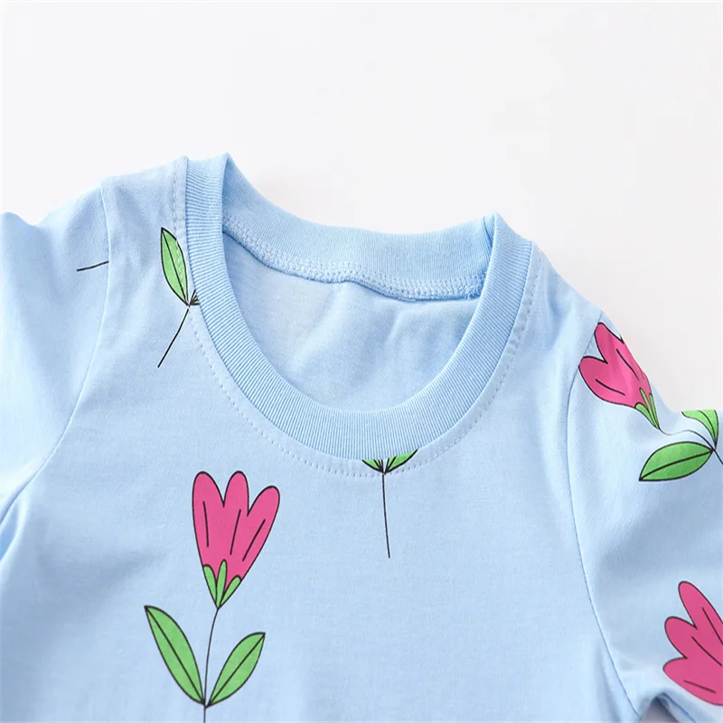 Jumping Meters 2-7T New Arrival Girls T shirts Autumn Spring  Children\'s Clothing Long Sleeve Baby Blouses Kids Tees Tops