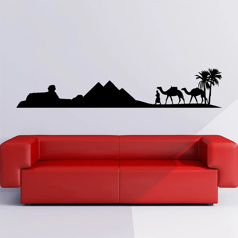

Egypt Bedouin Desert Camel Cleopatra Egyptian Queen Wall Decal Vinyl Stickers Living Room Decoration Modern Wallpaper