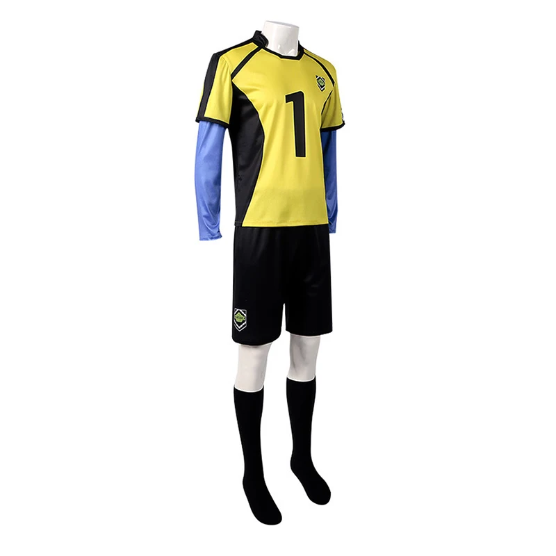 Anime Gin Gagamaru Cosplay Costume Gagamaru Gin Sportswear Men Blue Lock Tops Shorts Sports Uniforms Set