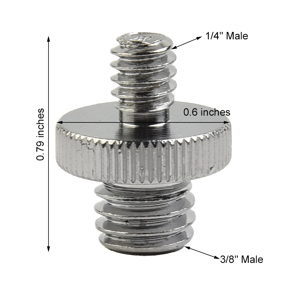 Male To Male Screw Adapter 1/4Inch To 3/8Inch Aluminium Alloy Camera Accessories For 1/4\\\