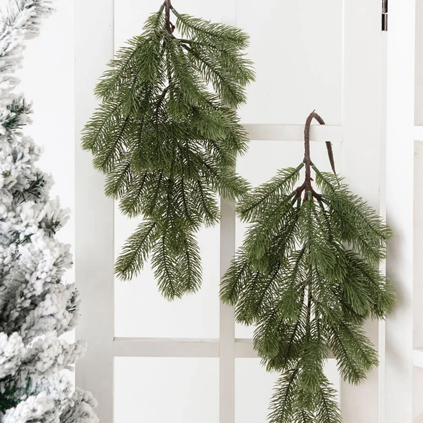 1/3 stücke Künstliche pflanzen Kiefer Nadel Kunststoff Weihnachten Baum hängen Kranz Hause Outdoor Garten Diy geschenke Hochzeit Decor zubehör