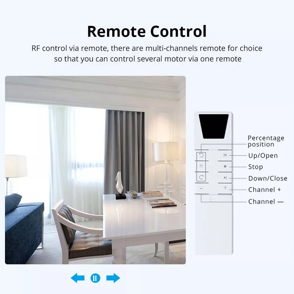 Electric Curtain Set DIY Track with Alexa Echo & Smart Living App Remote Control Smart Curtain